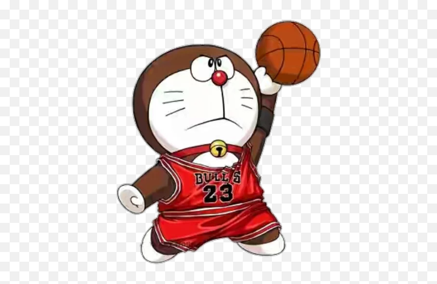 Supermon Stickers - Live Wa Stickers Doraemon Basketball Emoji,Basketball Emotions Cartoon