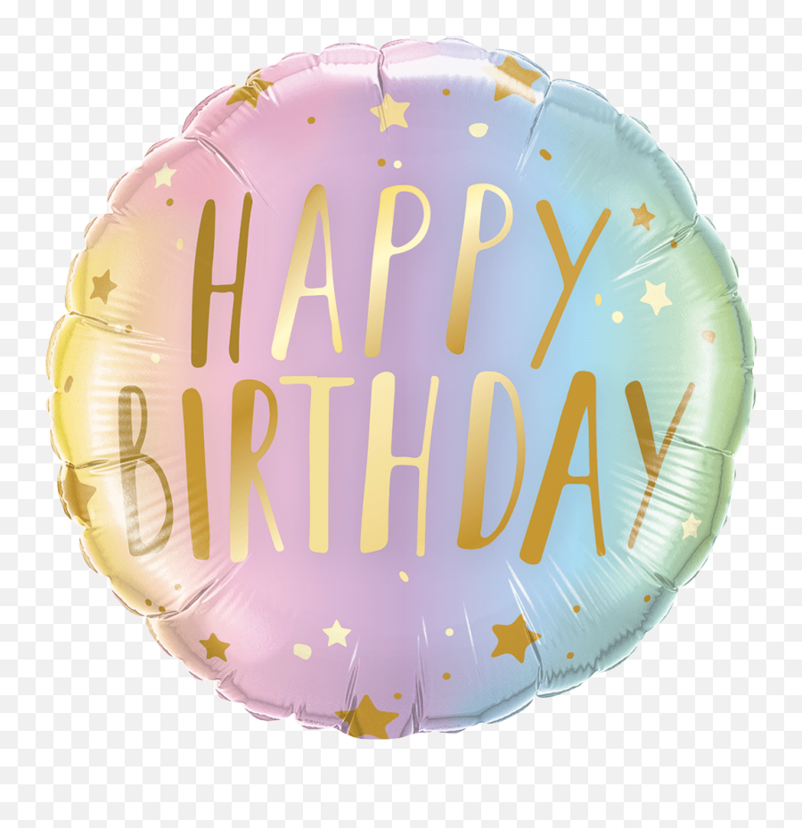 Happy Birthday Ombre Foil Balloon - Happy Birthday Balloon Emoji,Happy Birthday Emoji Texts