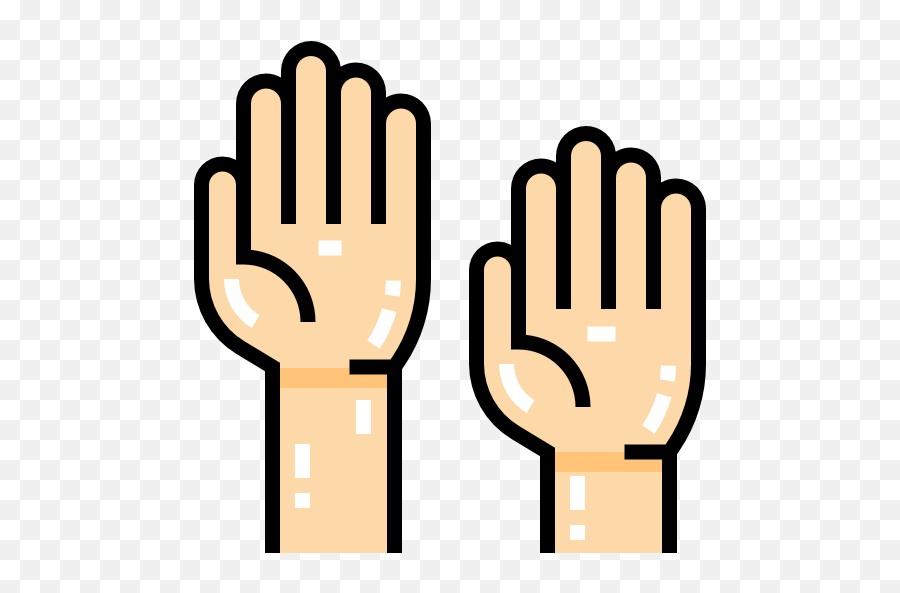Free Icon Voluntary - Cartoon Hand Fingers Together Emoji,Hands Up Emoji Vector