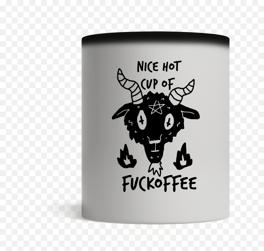 Download Satan Goat Head Nice Hot Cup Of Fuckoffee Mugs Emoji,Mickey Head Out Of Heart Emojis