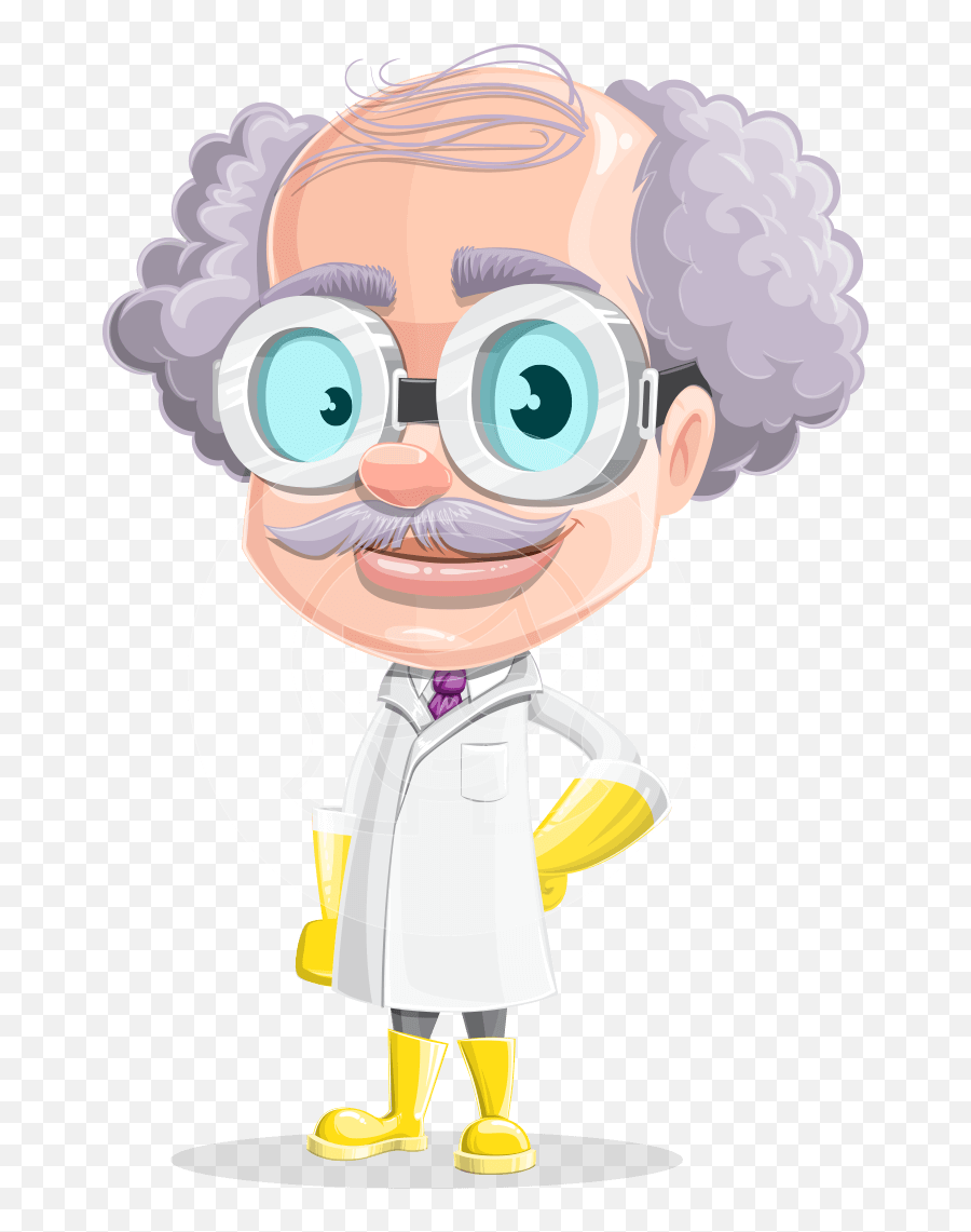Professor Cartoon Character Earl Crazy - Curls Graphicmama Emoji,Crazy Planetary Emotions