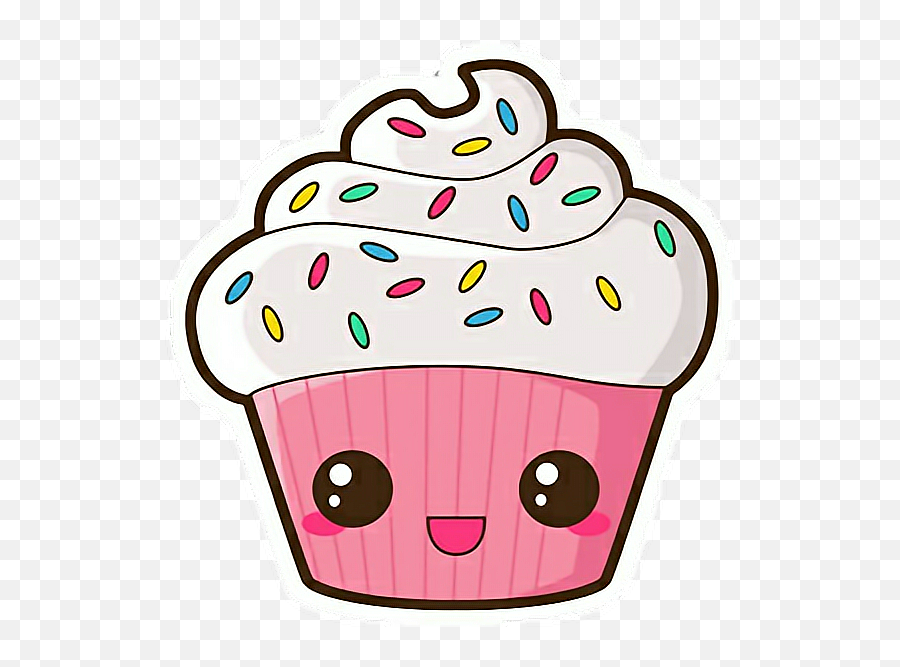 Birthday Cupcake Awww Sticker By Aniyyy - Cupcake Kawaii Png Emoji,Emoji Birthday Cupcakes