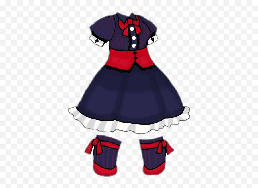 Gacha Gachalife Outfit Dress Sticker - Girly Emoji,Red Dress Emoji Costume
