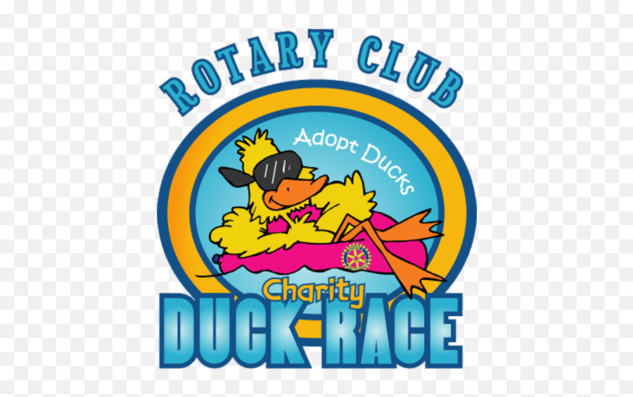 The Rotary Club Charity Duck Race Every Summer Emoji,Rotary Emblem Emoticon