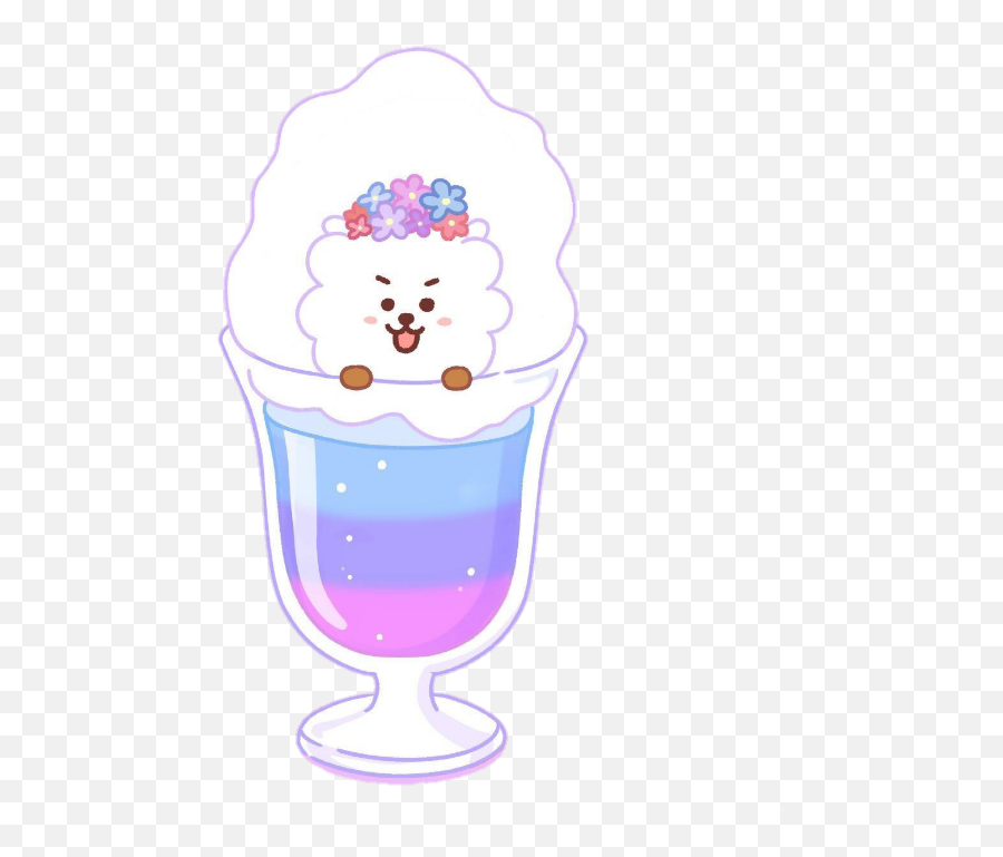 Bt21 Bt21rj Rj Bts Cute Sticker By Cheetosdu0027bolita - Floats Emoji,Ice Cream Sundae Emoji 2