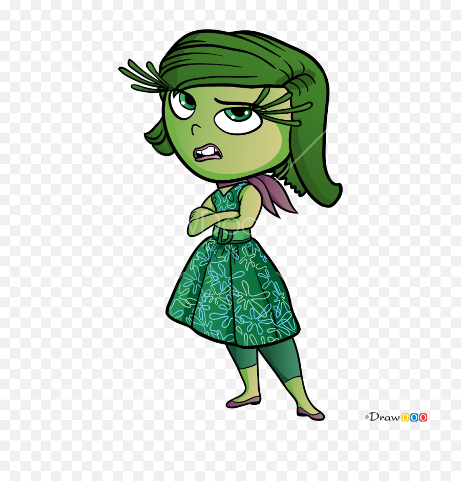 How To Draw Disgust Inside Out - Inside Out Disgust How To Draw Emoji,Inside Out Cat Emotions