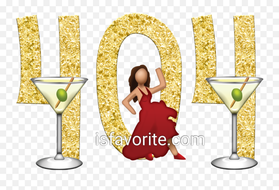 Trophy Emoji Png - Gold Emoji Letters Illustration Martini Glass,Emoji In Letters