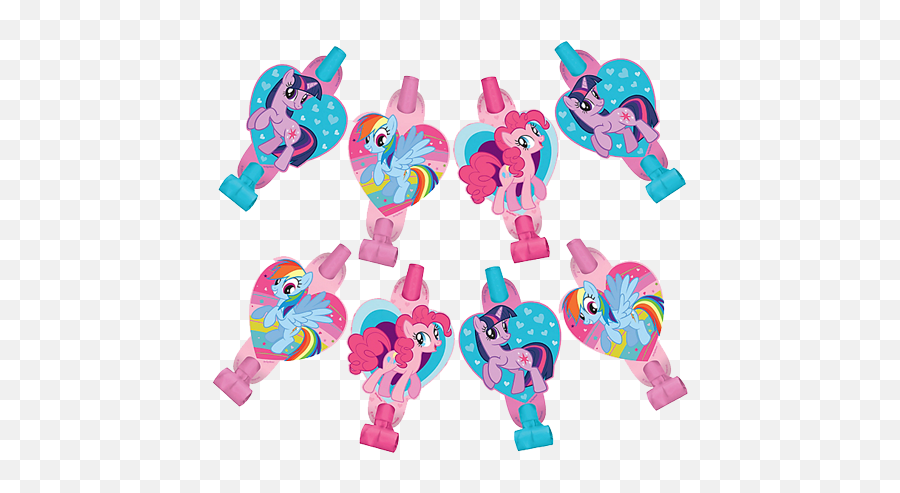 My Little Pony Party Blowers - Girly Emoji,Pinkie Pie Emoji