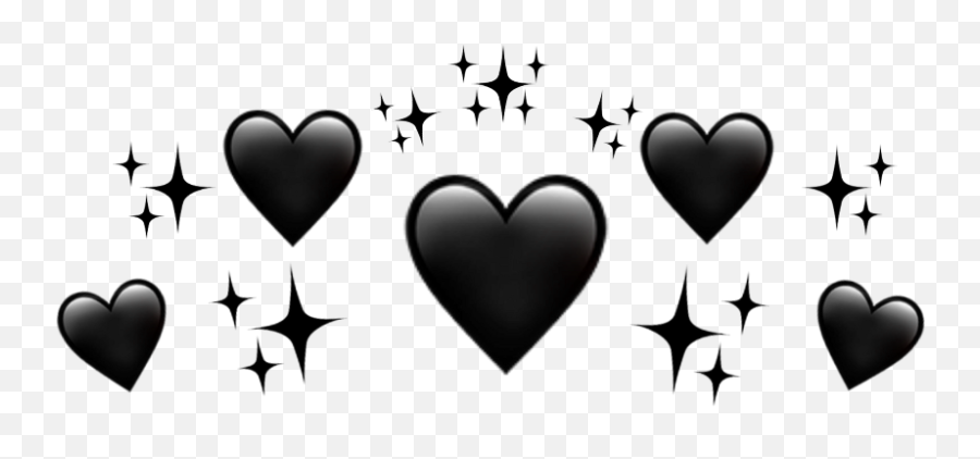 Emoji Wallpaper Iphone Cute Emoji - Transparent Black Hearts Png,Crown Emoji