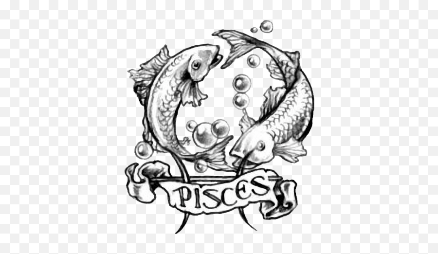 Zodiac Tattoos Free Png Transparent - Pisces Tattoo Drawings Emoji,Astrology Emoticons