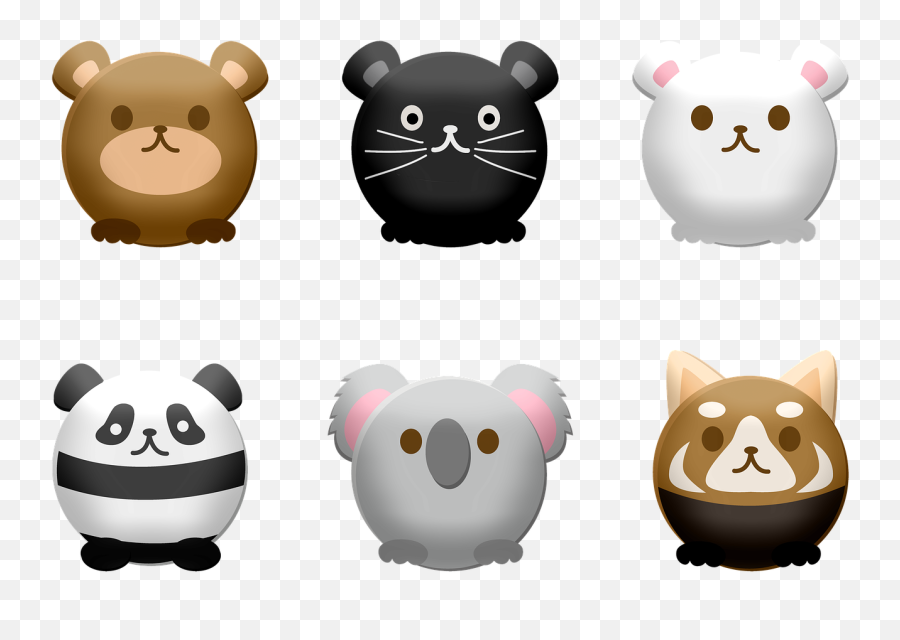 Free Panda Bear Illustrations - Imagenes Kawaii De Animales Emoji,Mouse Bunny Bear Emoji