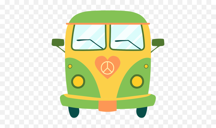 Painted Hippie Bus Element - Hippie Png Emoji,Spam Van Emoticon