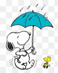 Sticker - Snoopy Walking In The Rain Emoji,Woodstock Peanuts Copy/paste Emojis