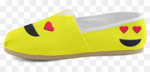 Emoticon Heart Smiley Unisex Casual Shoes Model 004 Id - Round Toe Emoji,X Eyes Smileys Emoticons Transparent