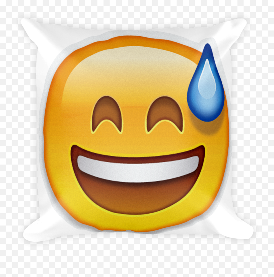 Download Hd Smiling Face With Open Mouth And Cold Sweat - Clipart Awkward Emoji,A Cold Emoticon