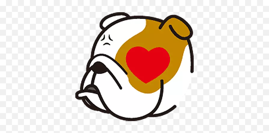 Cute Emoji 4 - Happy,English Bulldog Emoji