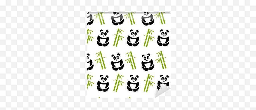 Panda Background Wall Mural Pixers - Dot Emoji,Emoticon Chinese Panda