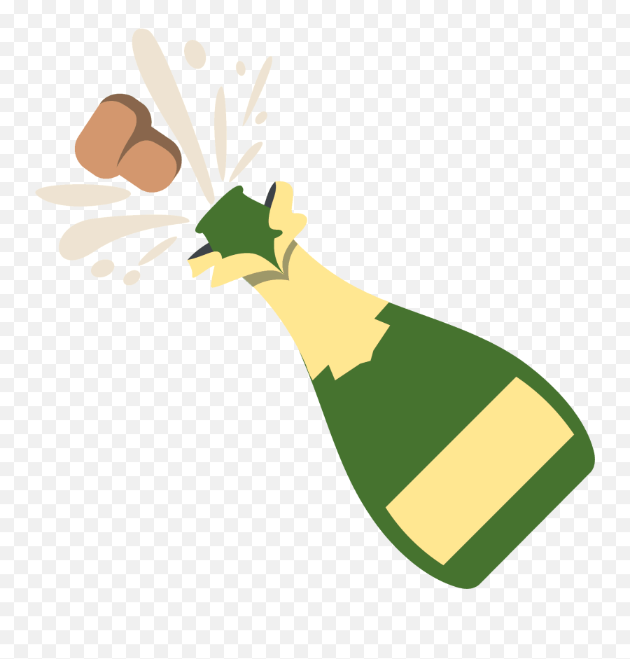 Bottle With Popping Cork - Champagne Bottle Icon Png Emoji,Bottle Emoji