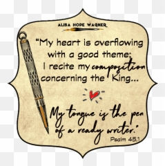 Psalm 45 - Psalm Emoji,Over Flow With Emotion Bible Verse