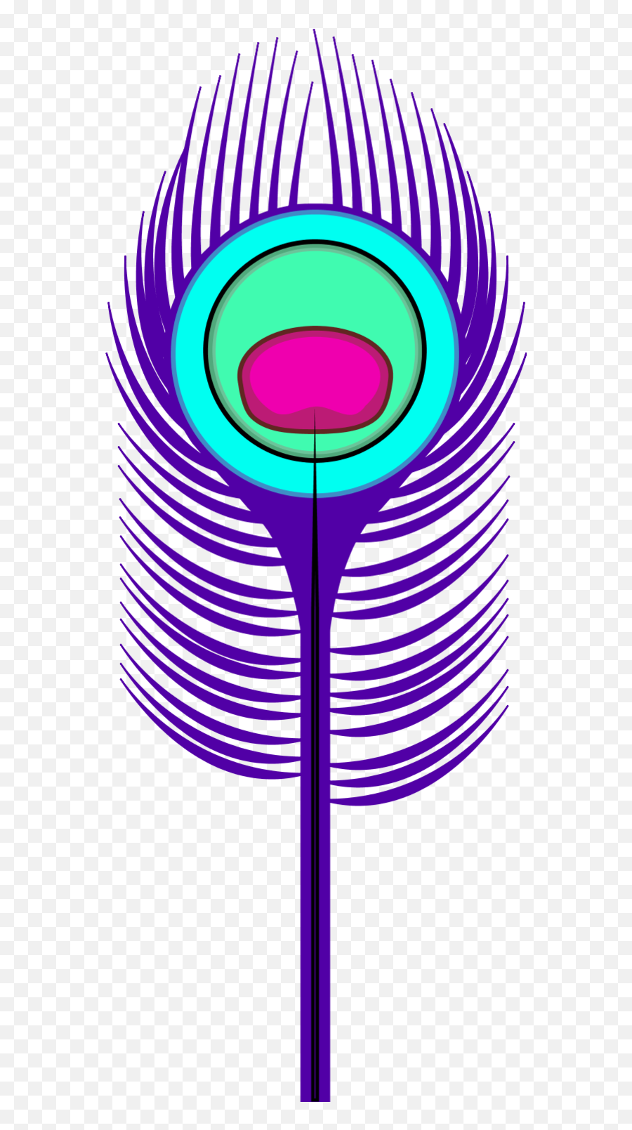 Black Peacock Feather Clip Art Drawing - Purple Peacock Feather Art Emoji,Peacock Feather Ascii Emoticon