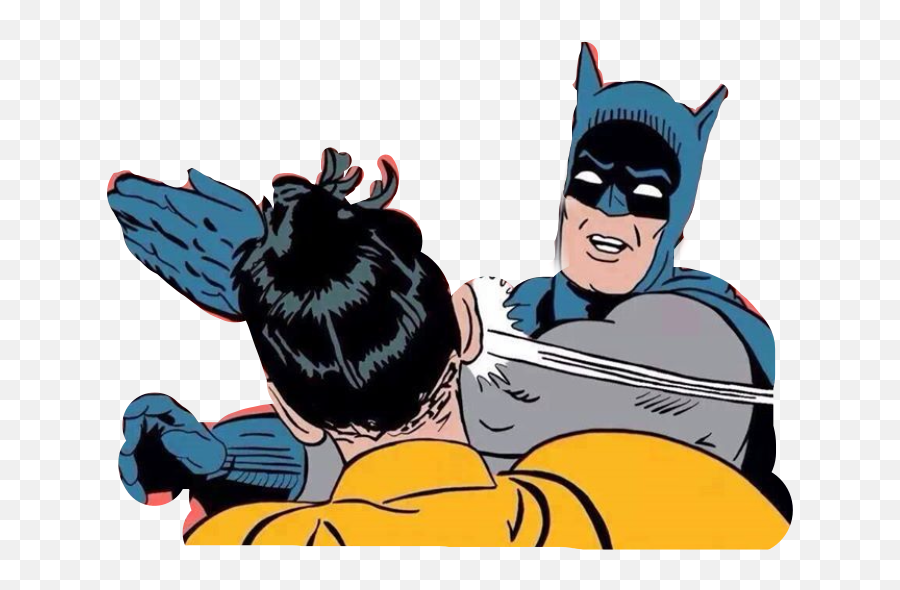 Batman Slapping Sticker - Cartoon Batman And Robin Emoji,Batman Emoji