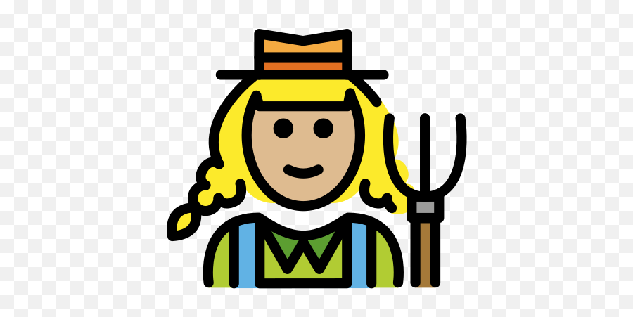 U200d Woman Farmer Medium - Light Skin Tone Emoji,Pitchfork And Torch Emoticon For Discord