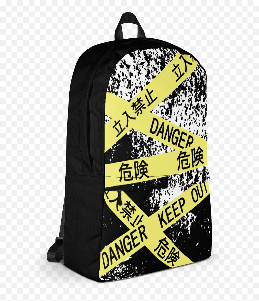 Caution Tape Aesthetic Streetwear Backpack Emoji,Caution! Caution! Emoticon