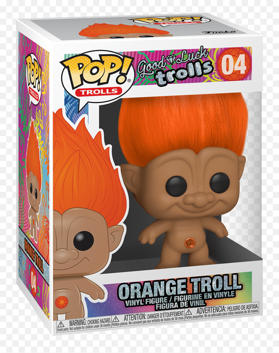 Pop Trolls - Orange Troll Emoji,Fao Schwartz Emotion Dolls