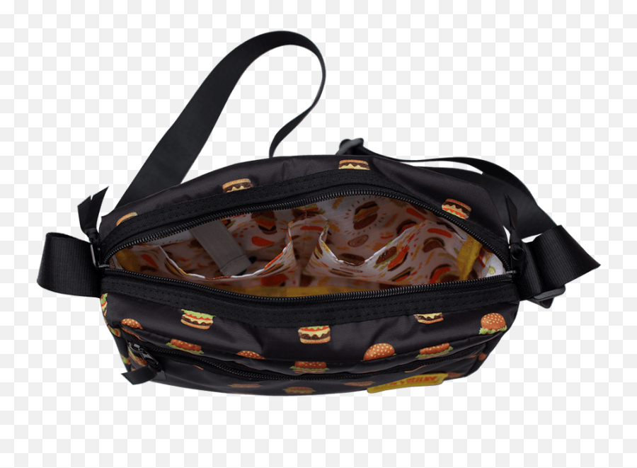 Pe Shoulder Bag Hamburger Black Emoji,Pe Face Emoji