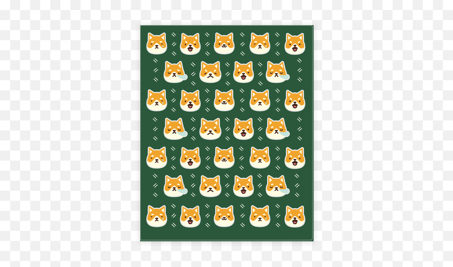 Shiba Inu Stickers Sticker And Decal - Happy Emoji,Emoji Wall Decals