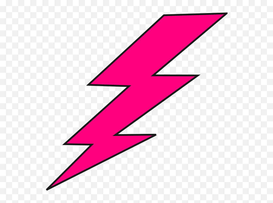 Hot Pink Lightning Bolt Transparent - Pink Lightning Bolt Jpg Emoji,Boy Glasses Lightning Bolt Emoji