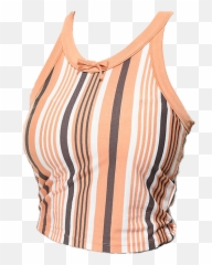 Tanktop Haltertop Top Croptop Sticker By Jaklynn - Sleeveless Emoji,Peach Emoji T Shirt