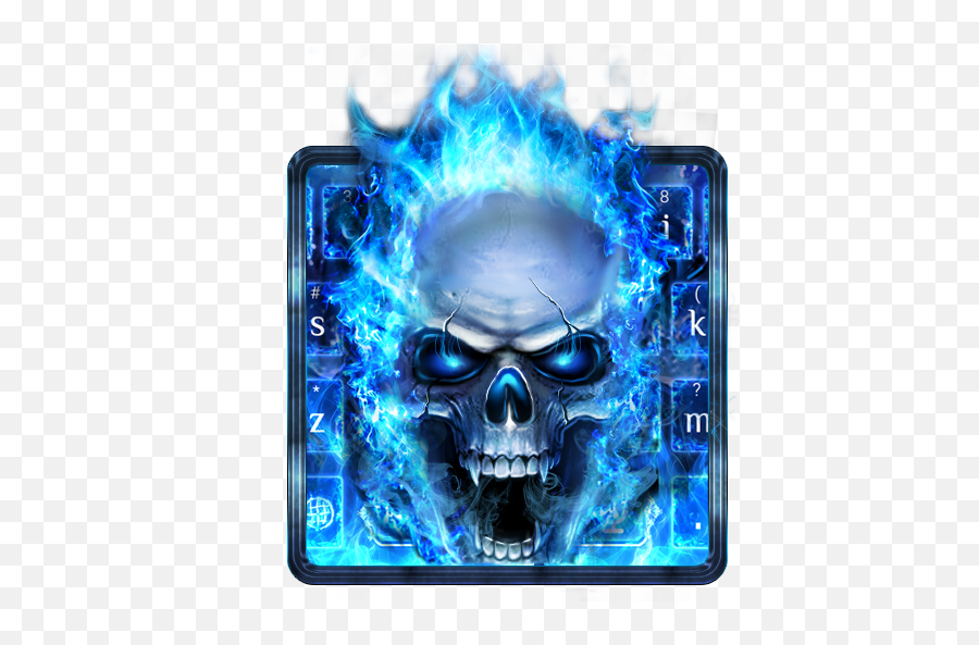 Download Blood Pistol Grim Reaper Keyboard Theme On Pc U0026 Mac - Fire Skull Emoji,Grim Reaper Emoji