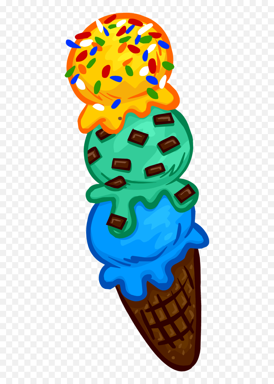 Ice Cream Cone Club Penguin Wiki Fandom - Triple Scoop Ice Cream Clipart Emoji,Ice Cream Cone Emoji