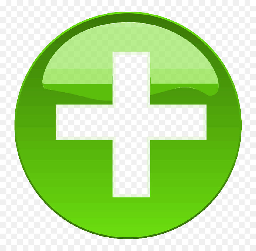 Green Medical Plus Symbol Clipart - Person Add Emoji,Medical Cross Emoji