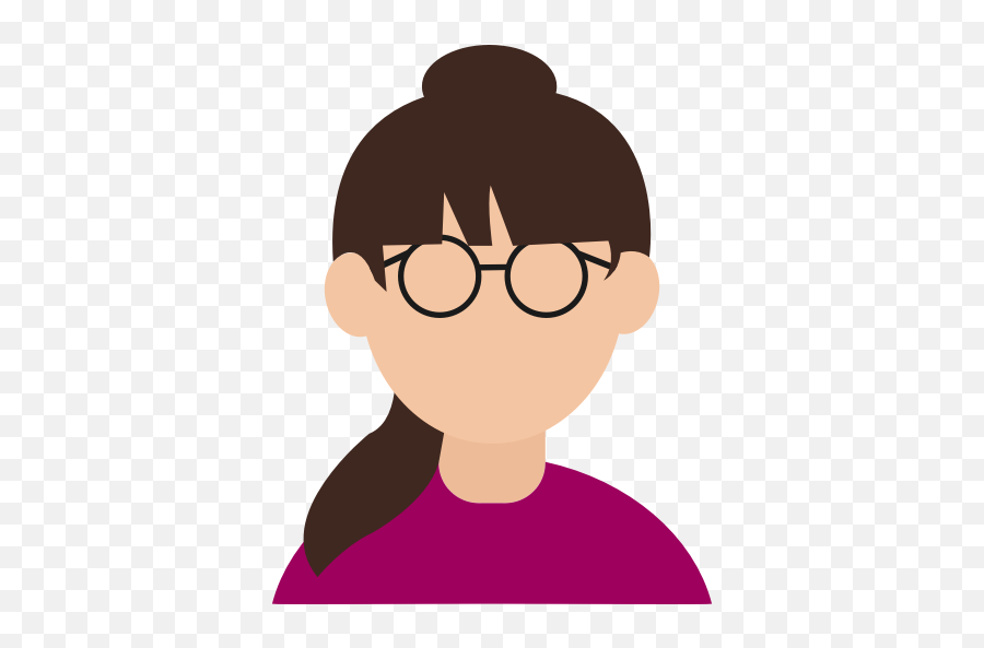 Avatar Female Girl Glasses Gloria - Avatar Girl Glasses Png Emoji,Girl With Glasses Emoji