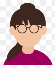 Avatar Female Girl Glasses Gloria - Avatar Girl Glasses Png Emoji,Girl With Glasses Emoji