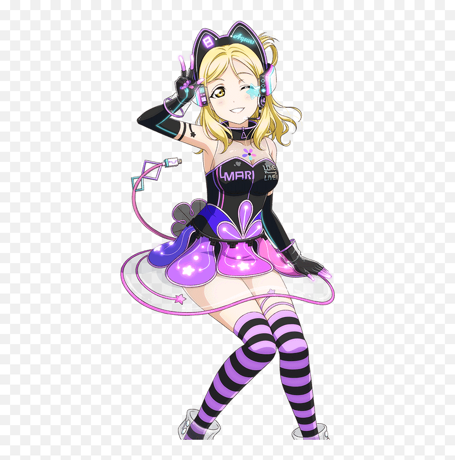 Mariohara Cybermari Sticker By Gtresh - Mari Ohara Aqours Cyber Cosplay Mari Emoji,Mari Ohara Emoji