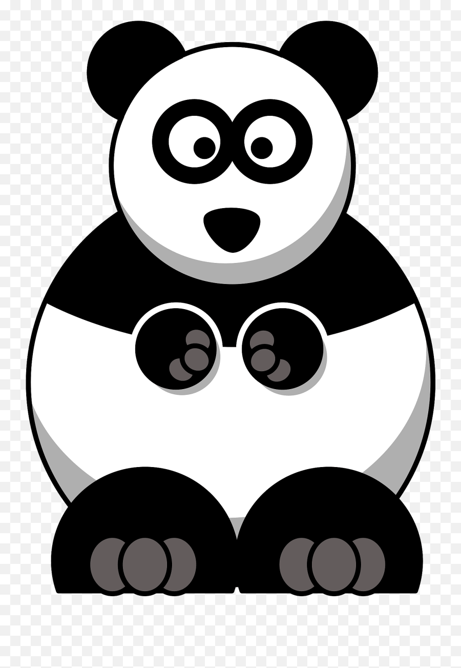 Fat Big - Panda Bear Cartoon Clipart Emoji,Sad Panda Emoji
