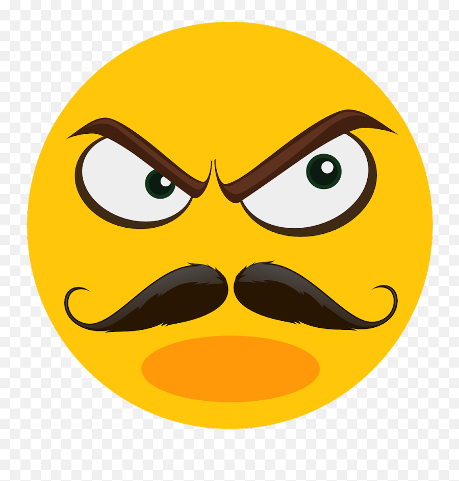 Bigote Enojado Sospechar - Imagen Gratis En Pixabay Angry Face With Mustache Emoji,Emoji Enojado