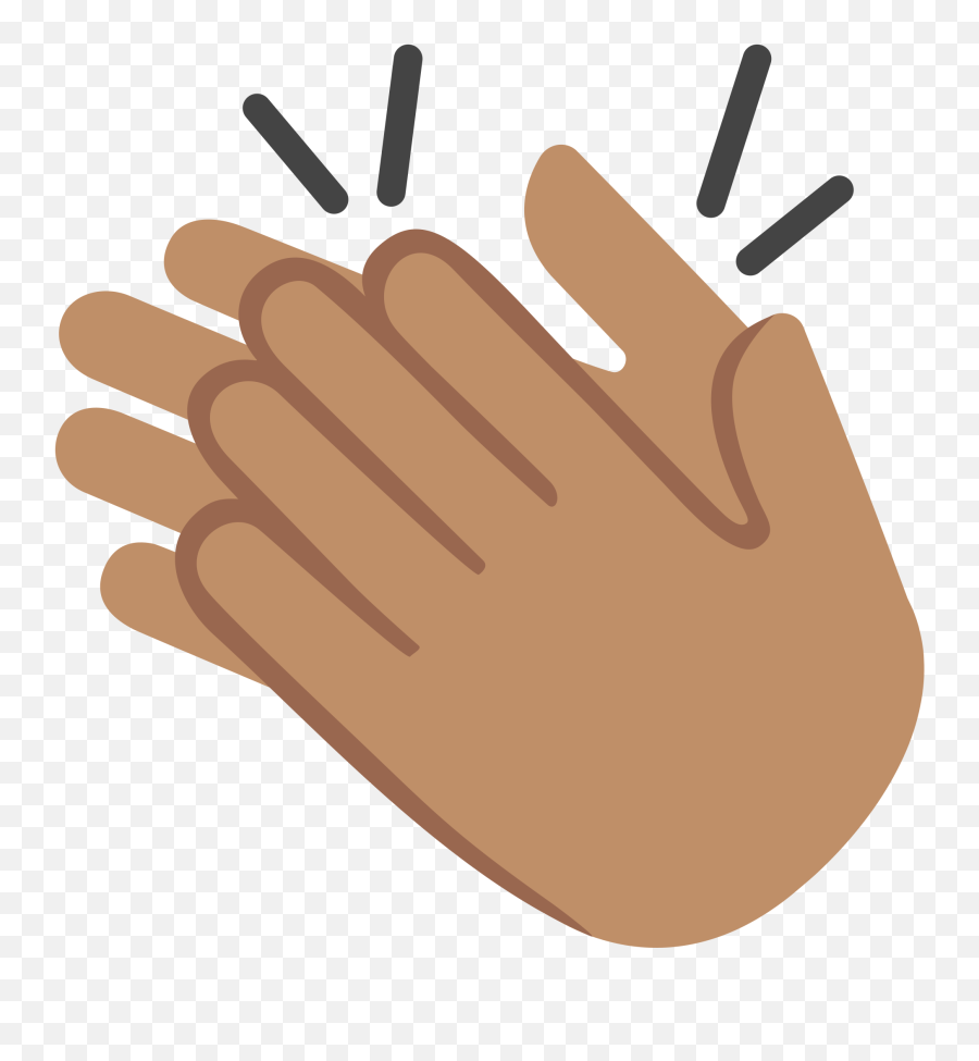 Emoji U1f44f 1f3fd - Clapping Hands Transparent Background,Clap Emoji Wikipedia