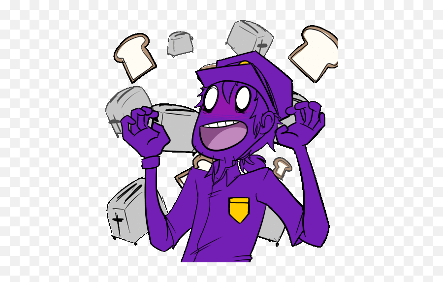Scratch - Man Behind The Slaughter With Toast Emoji,Purple Guy Fnaf Emoticon