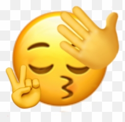 Emoji Peace Bisexual Akward Meme - Peace Sign Kissy Face,Peace Sign Emoji