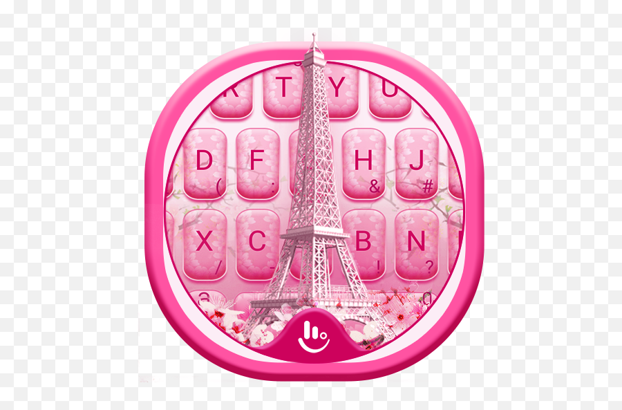 Sakura Eiffel Tower Keyboard Theme - Girly Emoji,Is There An Eiffel Tower Emoji