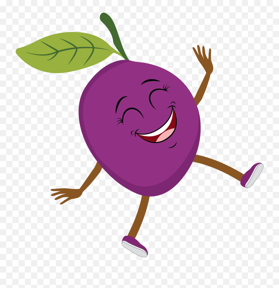 Kawaii Fruits Plum Cute Design - Happy Emoji,3d Thanksgiving Emoticons
