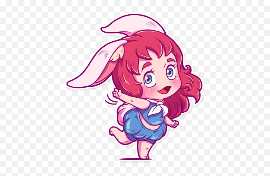 Cute Bunny Girl - Cute Bunny Girl Stickers Package Emoji,Bunmy.girl Emojis