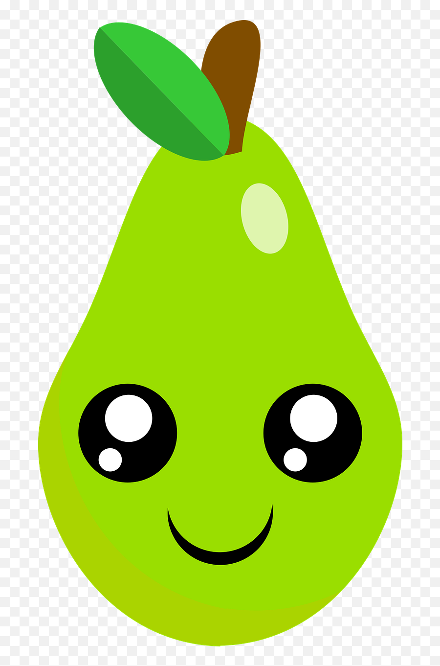 Pear Cute Kawaii - Free Vector Graphic On Pixabay Pera Kawaii Emoji,Kawaii Emoticons Wallpaper