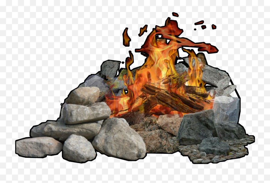 Fire Campfire Bonfire Sticker - Flame Emoji,Bonfire Emoji
