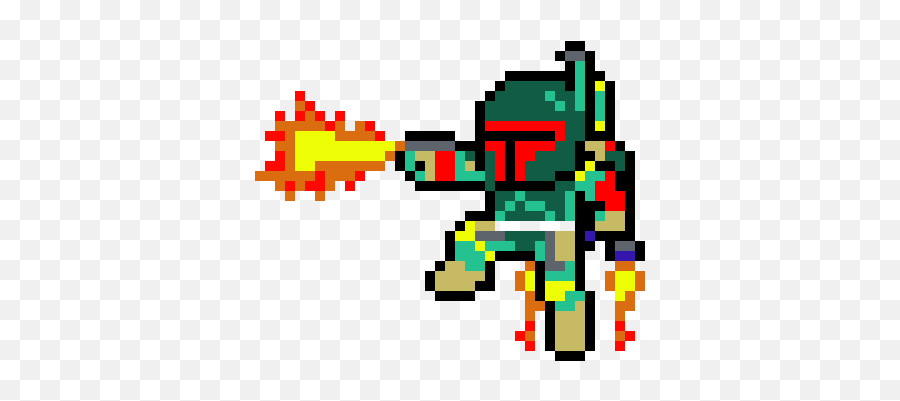 Download Hd Pixel Art Boba Fett - Pixel Art Boba Fett Emoji,Boba Fett Emoticon Art