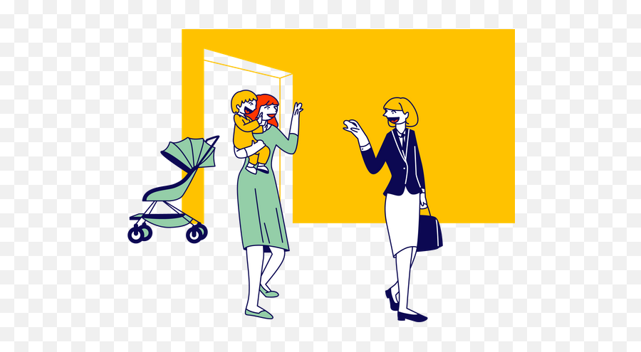 Baby Illustrations Images Vectors - Mother Waving Goodbye Clip Art Emoji,Unicorn Emoji Mom Saying